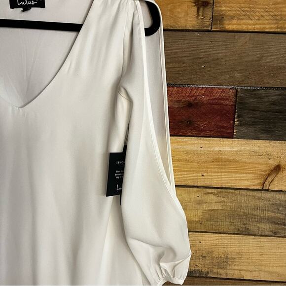 Lulu’s Shifting Dears White Long Sleeve Dress Size‎ XS - Picture 4 of 10